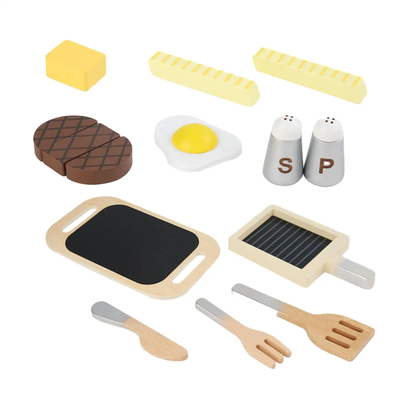 Wooden Play Kitchen Accessories Cookware Toy for Children Kids Birthday Gift