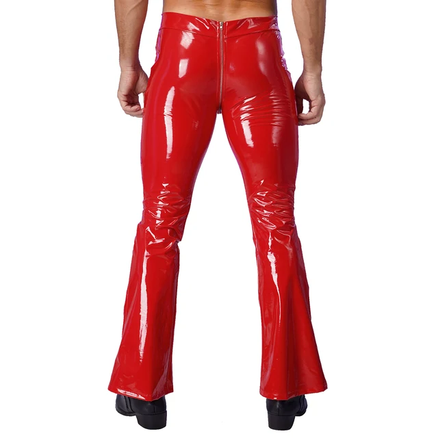 Men Latex Faux Leather PVC Gay ize Sexy LingClub Dance Wear UnderwPlusear  Men's Leggings Pants Stage Performance - Price history & Review, AliExpress Seller - sieeyvien Store