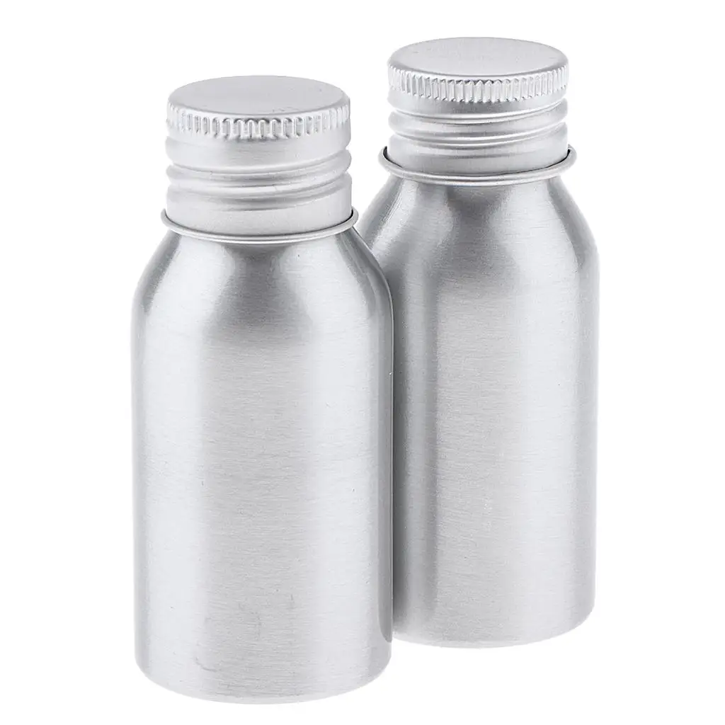 Set of 2, Empty Aluminum Lotion Bottles, Refillable Cosmetics Storage Containers, Great for Traveling, 40ML/1.4-Ounce