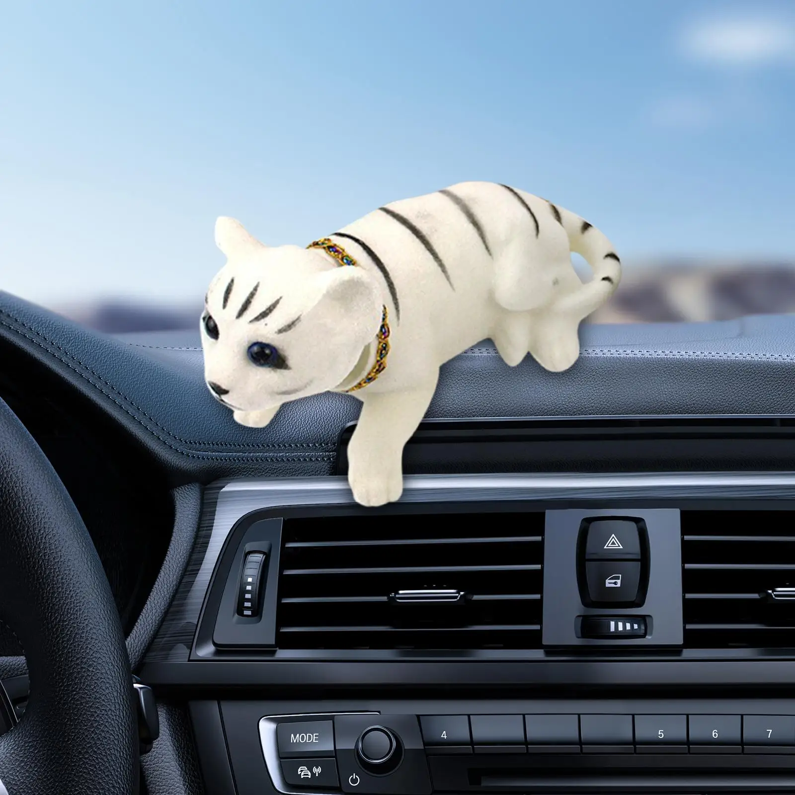 Car Dashboard Decoration Nodding Cat Ornament Interior Accessories for Truck
