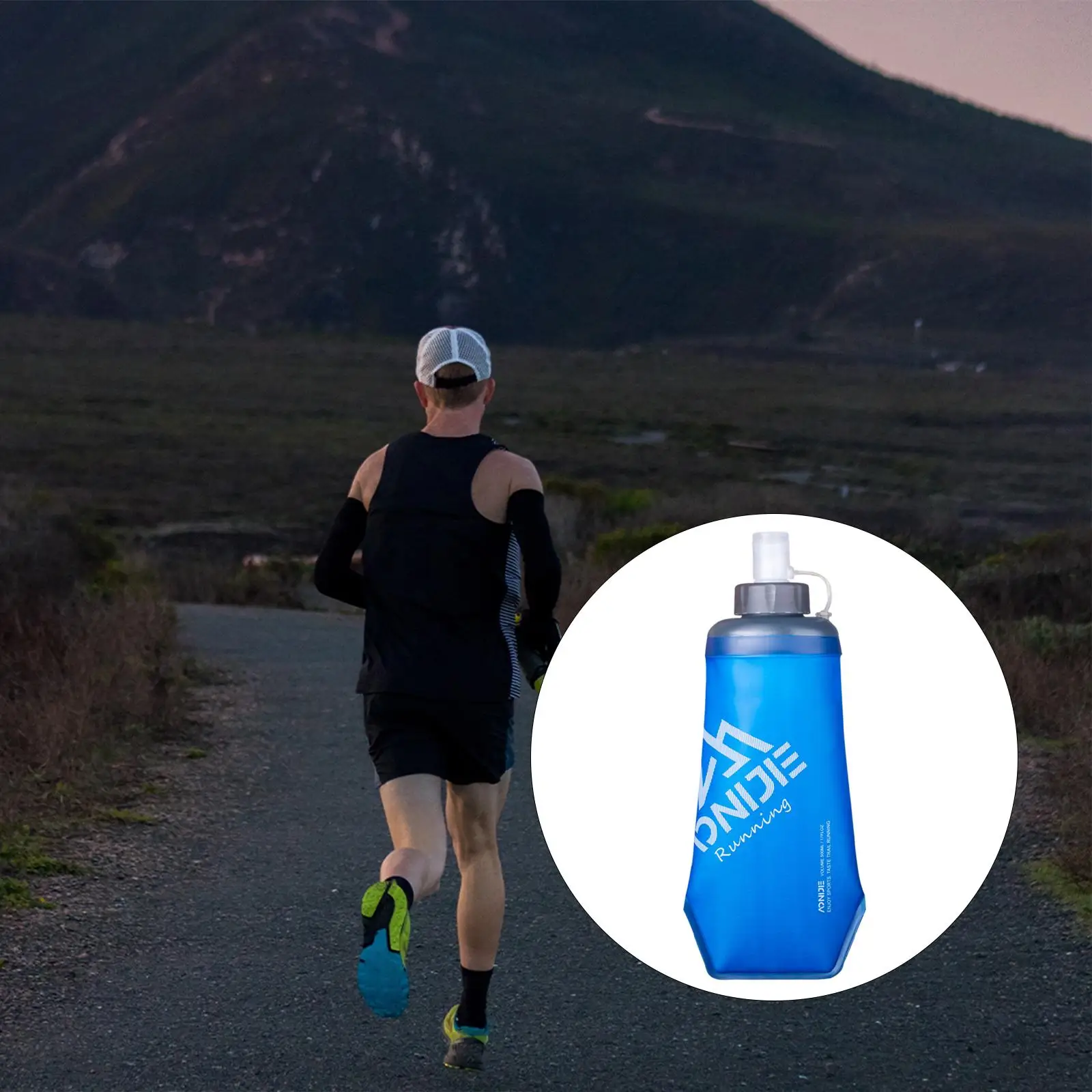 Folding Water Bottle Hydration Pack Leakproof Bladder for Cycling Hiking Beverage Bike