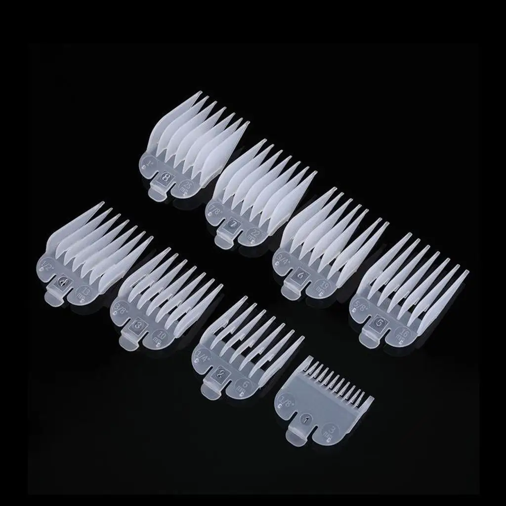 Hair Coded Spare Cutting comb for guide Set with 8 Different