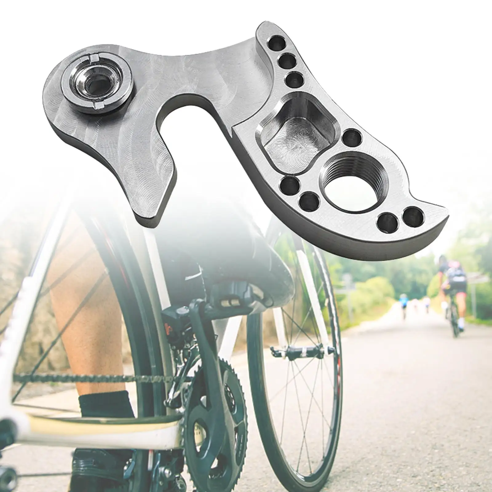 Rear Derailleur Hanger Adapter Silver Parts Frame Gear Accessories Extender for Road Bike Cycle Racing Bike MTB Mountain Bike