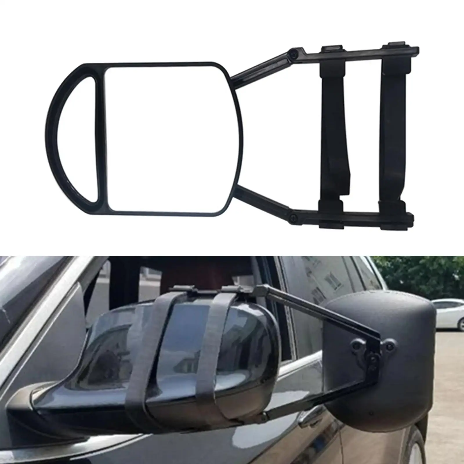 Universal Clamp On Towing Mirror Increase Visibility for Accessories