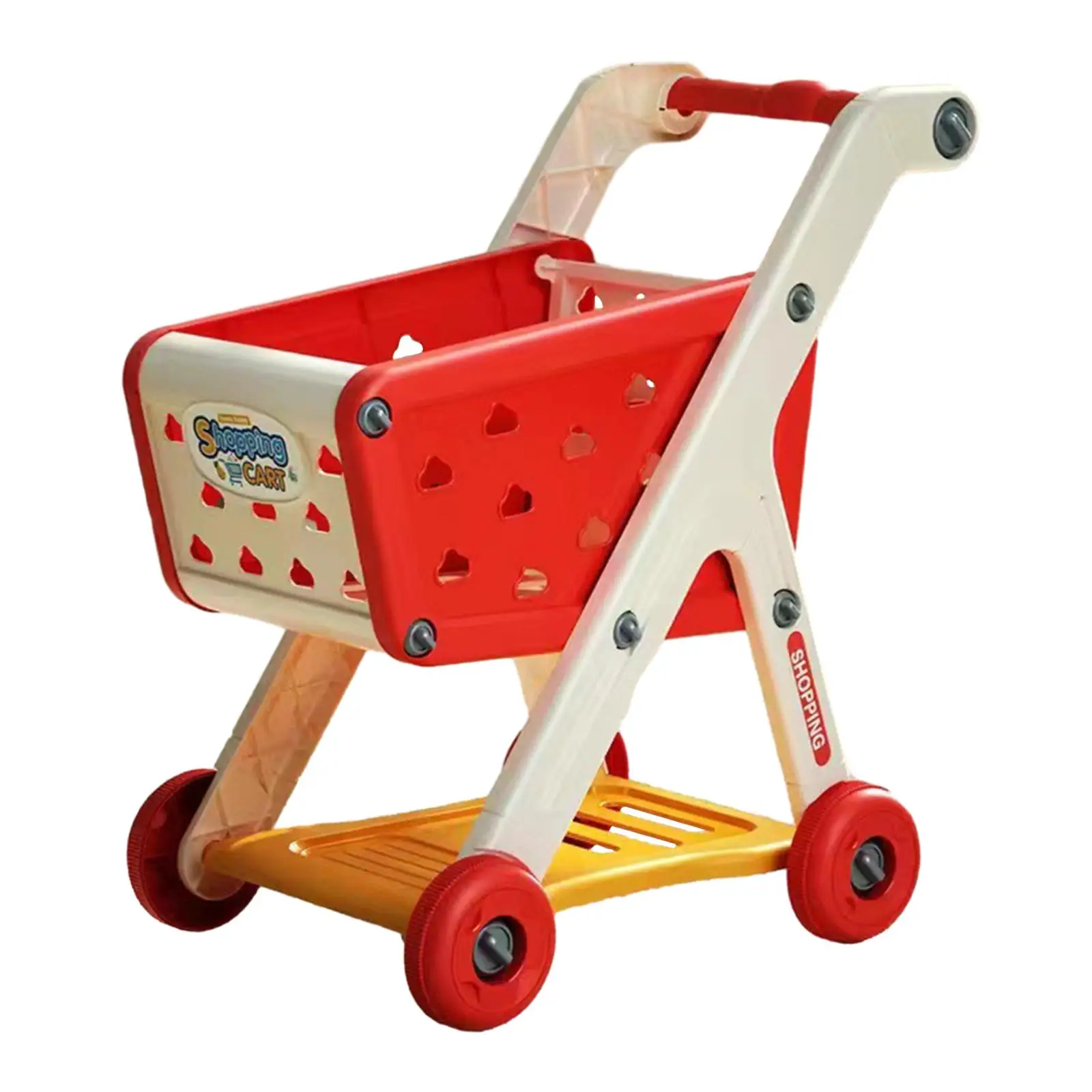 Kids Shopping Cart Toy Funny Grocery Carts Toy Mart Shopping Cart for Ages 3 and up Preschool Pretend Play Set Early Educational