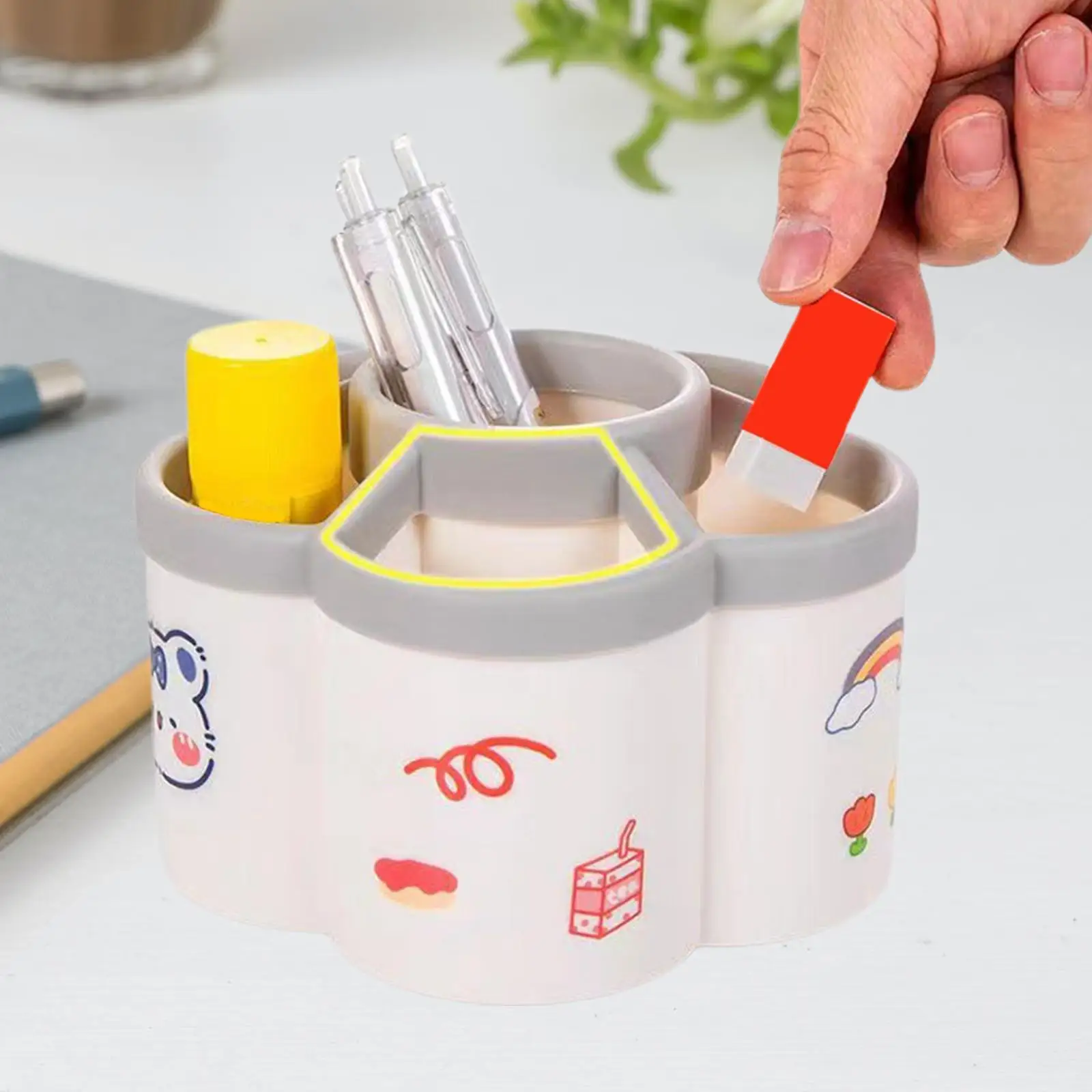 Pen Holder Stationery Supplies Desk Organizer Storage Rack Pencil Cup Makeup Brush Holder for Desk Dorm Home School Countertop