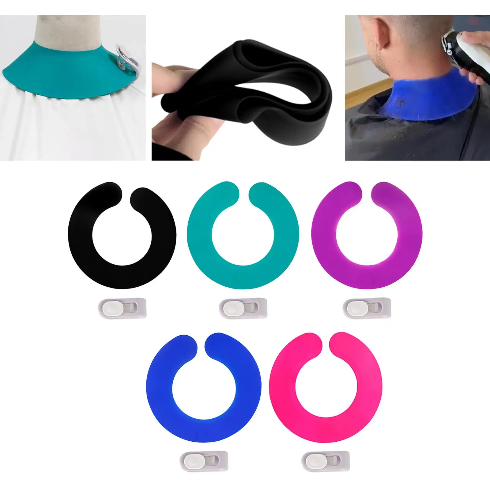 Stylist Cutting Collar with Buckle Waterproof Guard Tool for Barber Haircut Women Outer diameter 29.6cm Hair Cutting Collar Cape