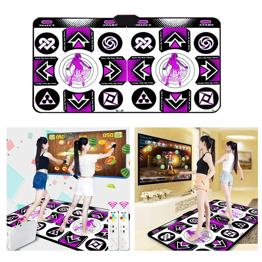 Double Person Dance Mat, Non-Slip Dancing Pads, USB Electronic Playmat Suitable for   