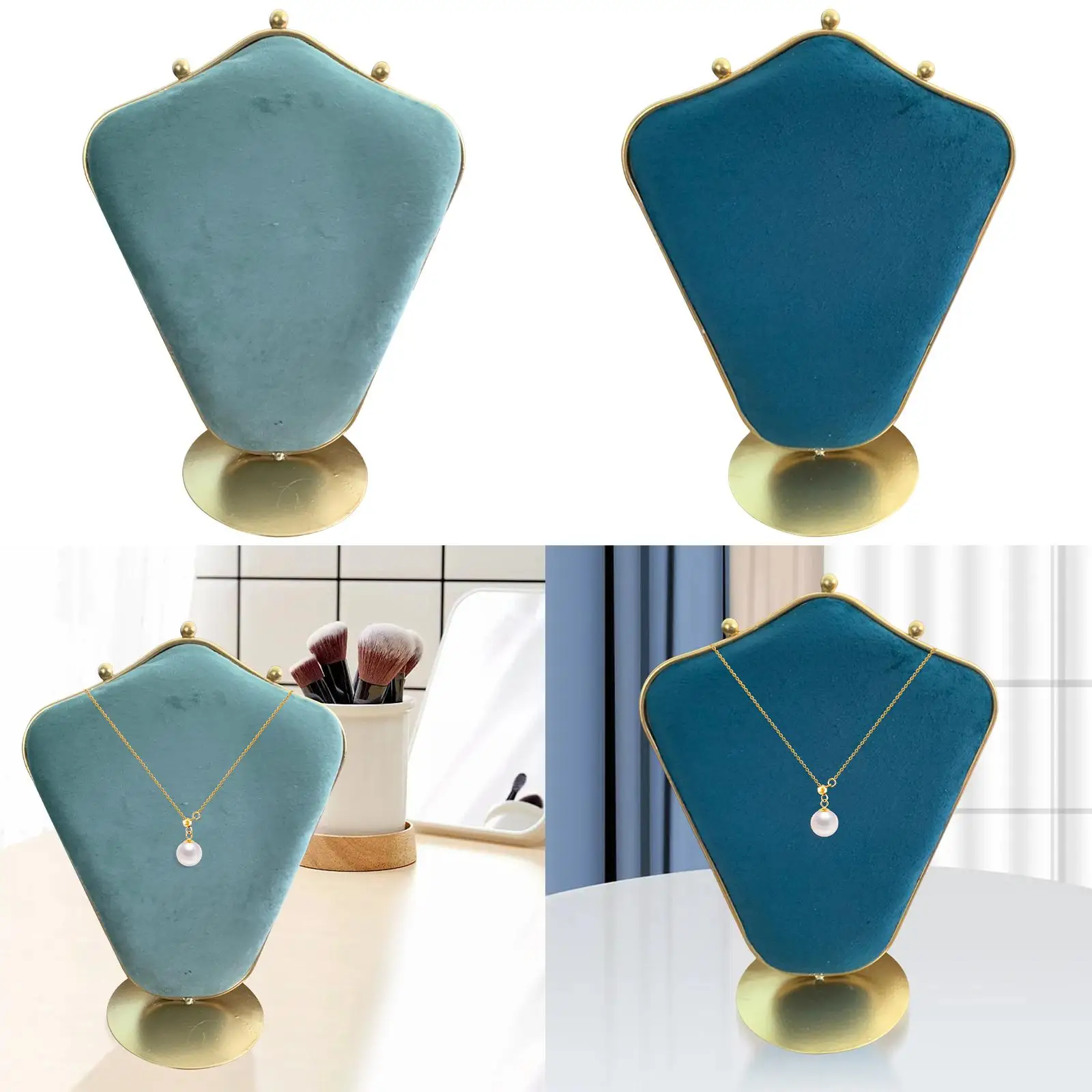 Velvet Necklace Pendant Display Holder with Hooks for Women Stores Showcase