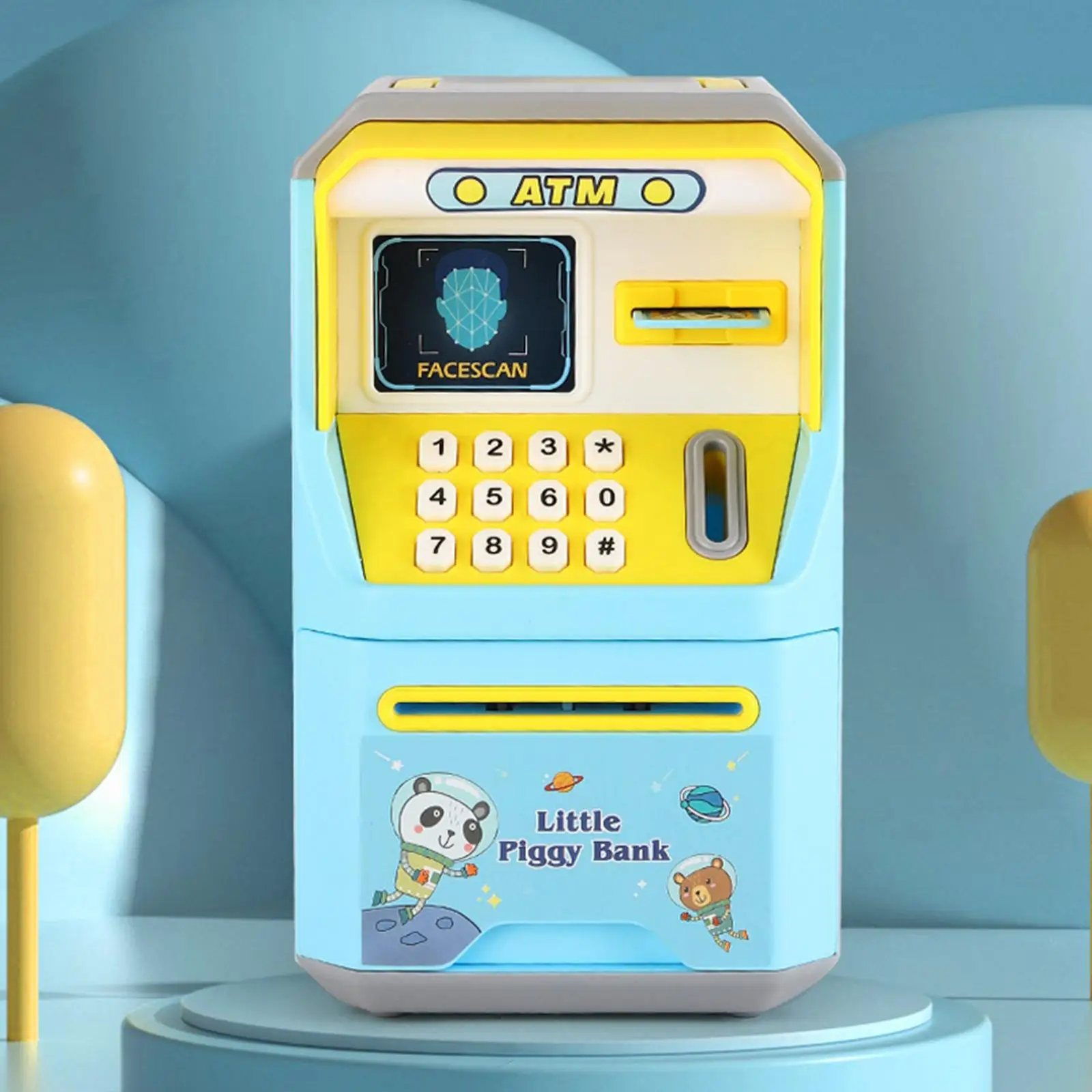 Kids Music Piggy Bank Auto Scroll Cash Battery Operated Money Saver Digital Password Electronic Money Bank for Birthday Children