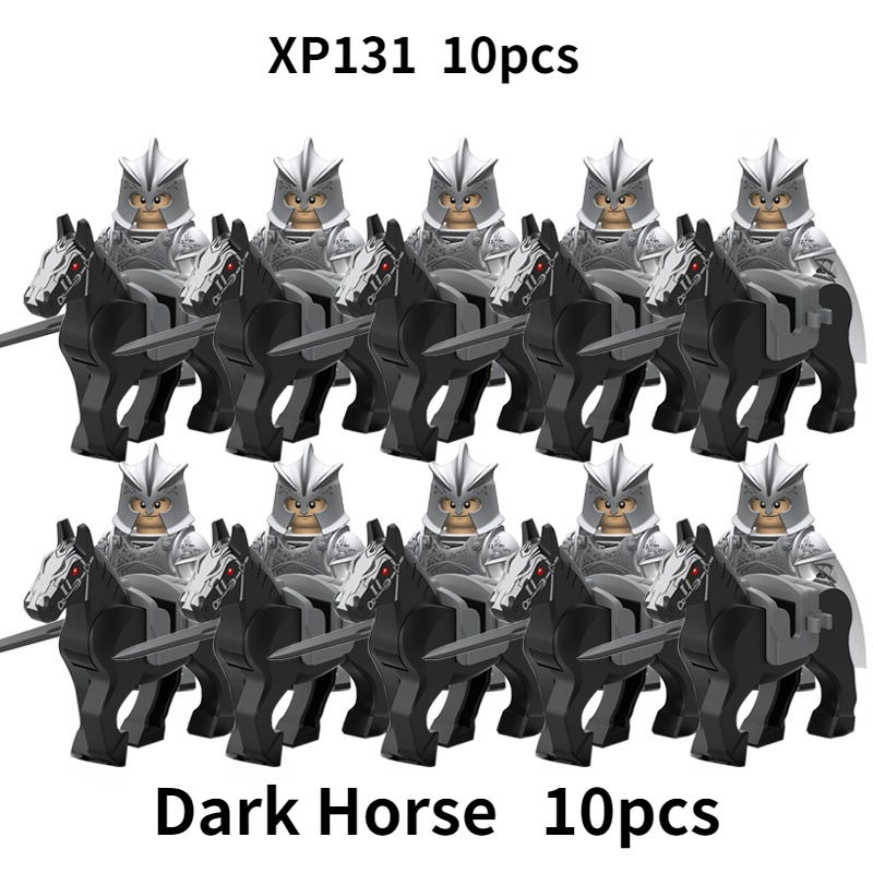 KT1046 SET 10 Stück/Koruit Mittelalterliche Ritter Rohan Uruk-hai Elfen Gondor Krieger Zwerg Bausteine Spielzeug – Detail 5