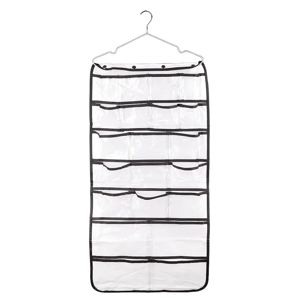 Wardrobe Closet Hanging Organizer with 42 , Double Sided Design, with Metal Hanger