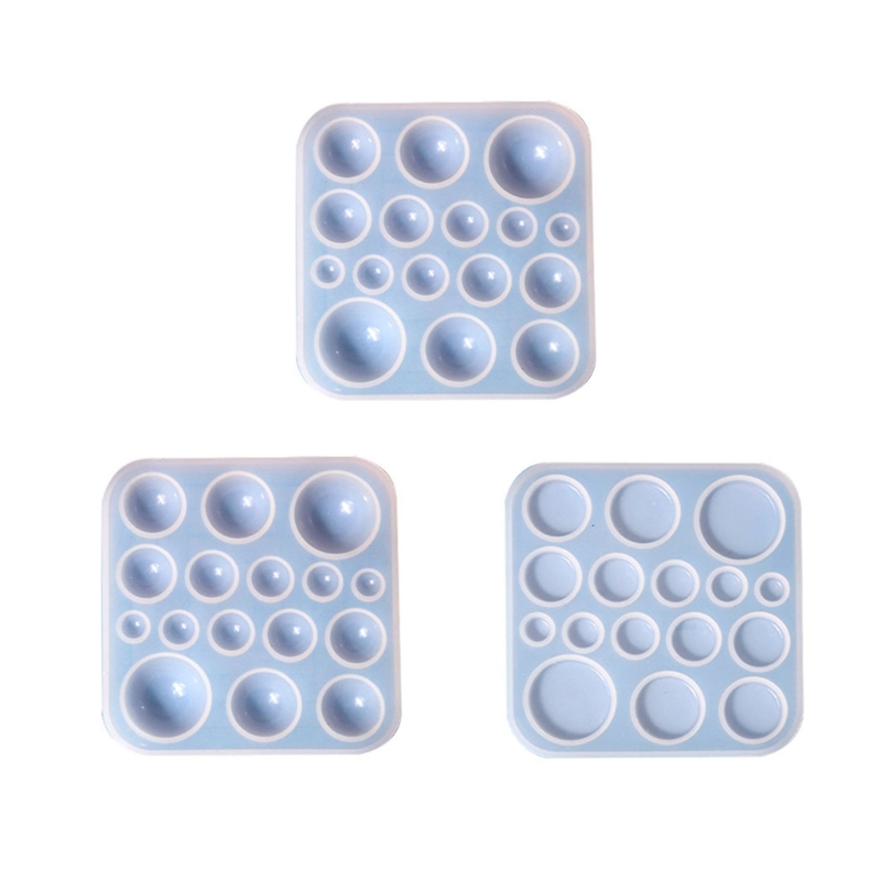 Round Gem Patch Rings Bracelet Silicone Mold Keyring Pendant Handmade Mold DIY Rings Pendant Jewelry for Valentines Gift Craft