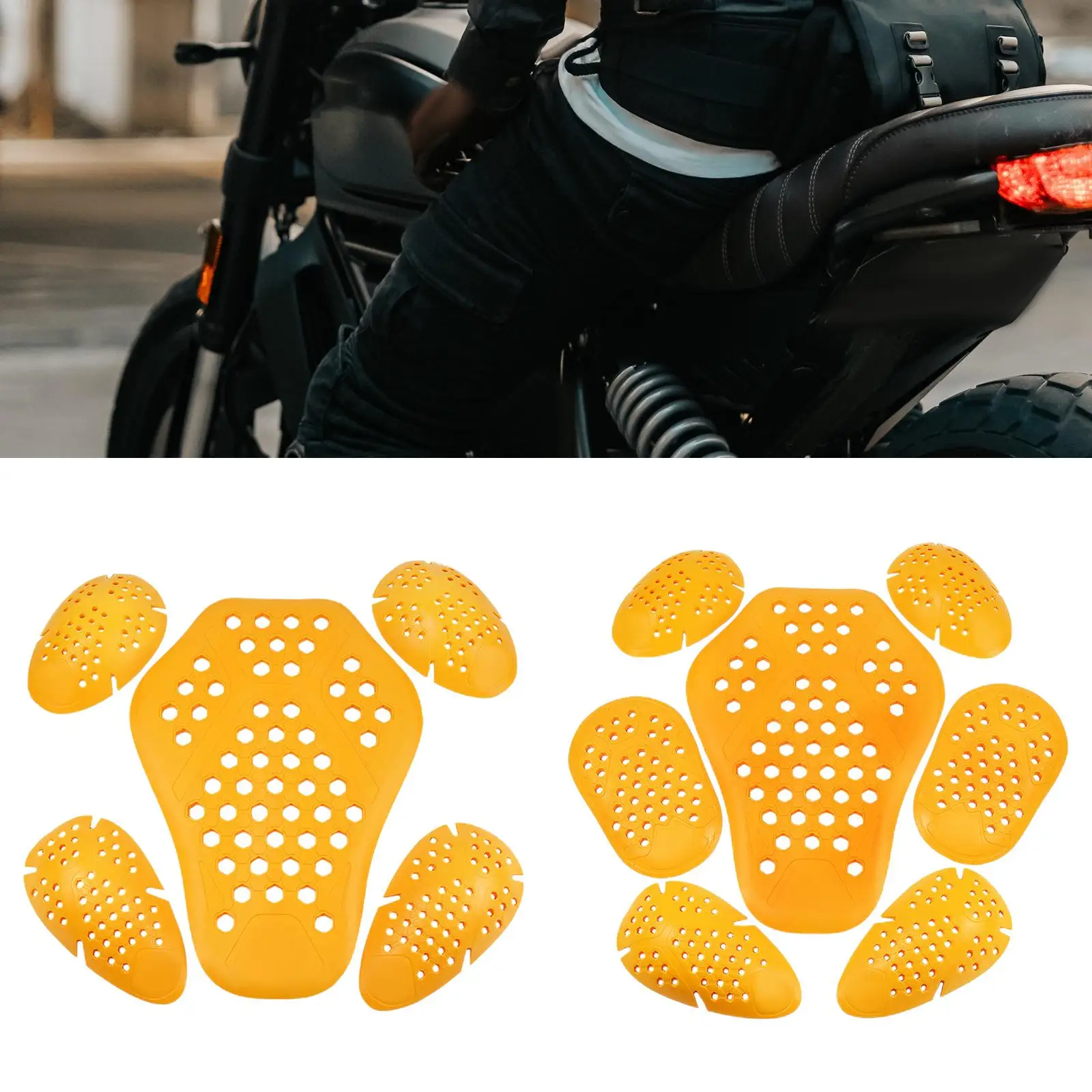 Motorcycle Jacket Armor Built in Protective Gear Armor Pad Set Moto Accessories Elbow Back Protector Jacket Insert Dorsal