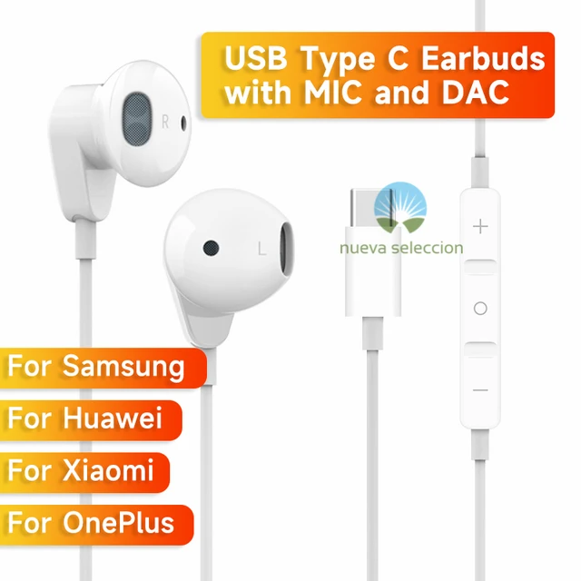 Auriculares USB tipo C, auriculares intrauditivos de alta resolución con  micrófono compatibles con iPad Pro/MacBook Pro/Air, Google Pixel 3a/XL/3/2