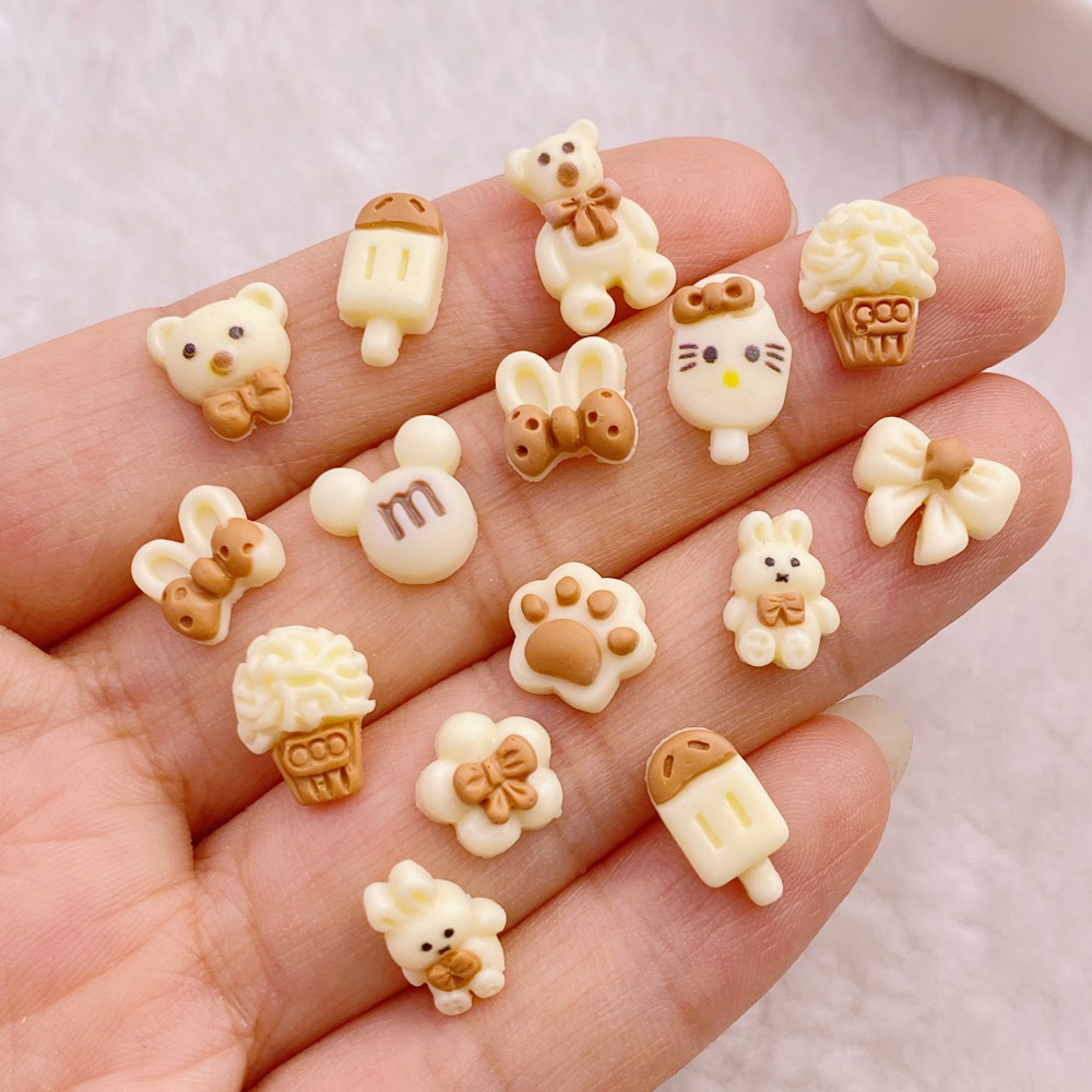 Best of 50 Pieces Mini Cute Cartoon Popsicles, Bear, Rabbit Series Nail Art Charm Flat Bottom 3D Nail Decoration DIY Nail Accessories Reviews & Tips