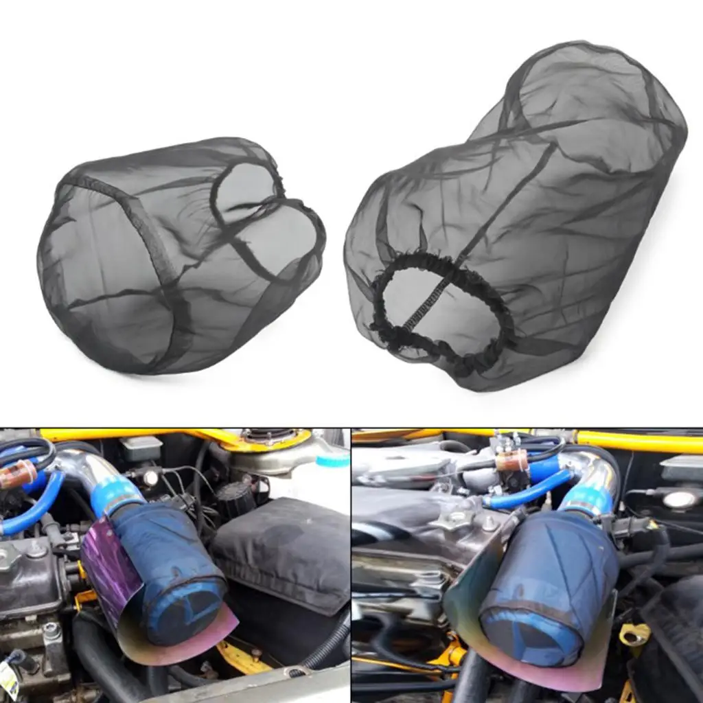 Black Car Protective Dustproof High  Inlet Air Intake Filters Cover Mask