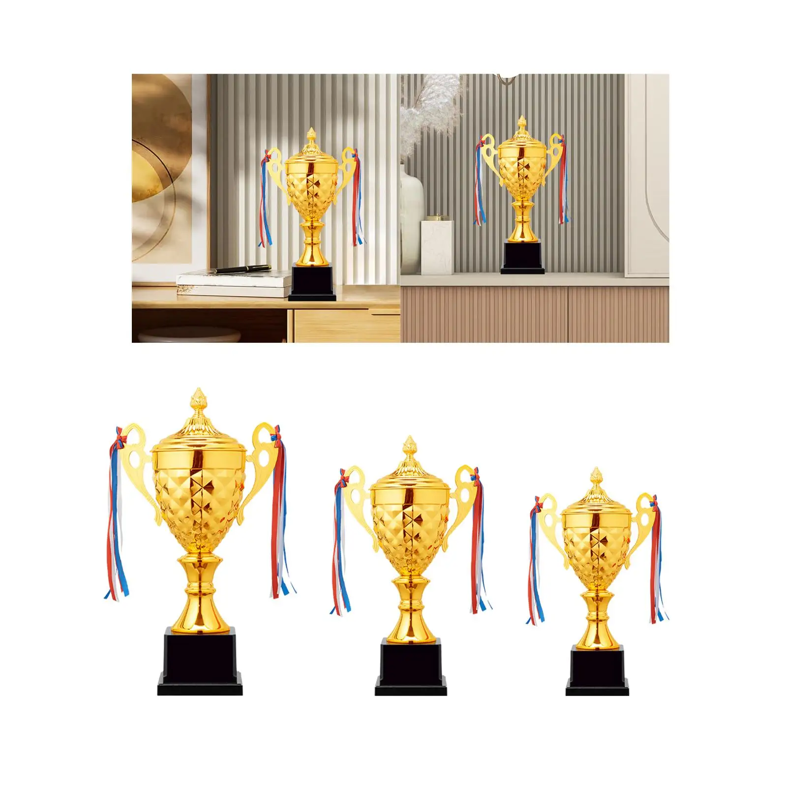 Soccer Trophy Graduation Parties Carnival Sports Championship Winning Prizes Teamwork Award Gold Trophy First Place Reward Prize