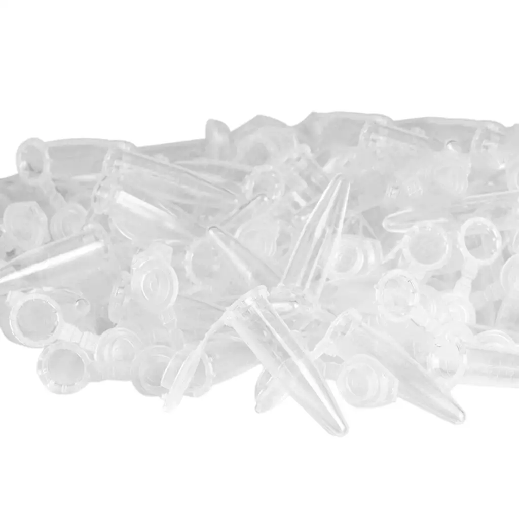 100 lot Clear Plastic Centrifuge Test Tubes Containers Vials