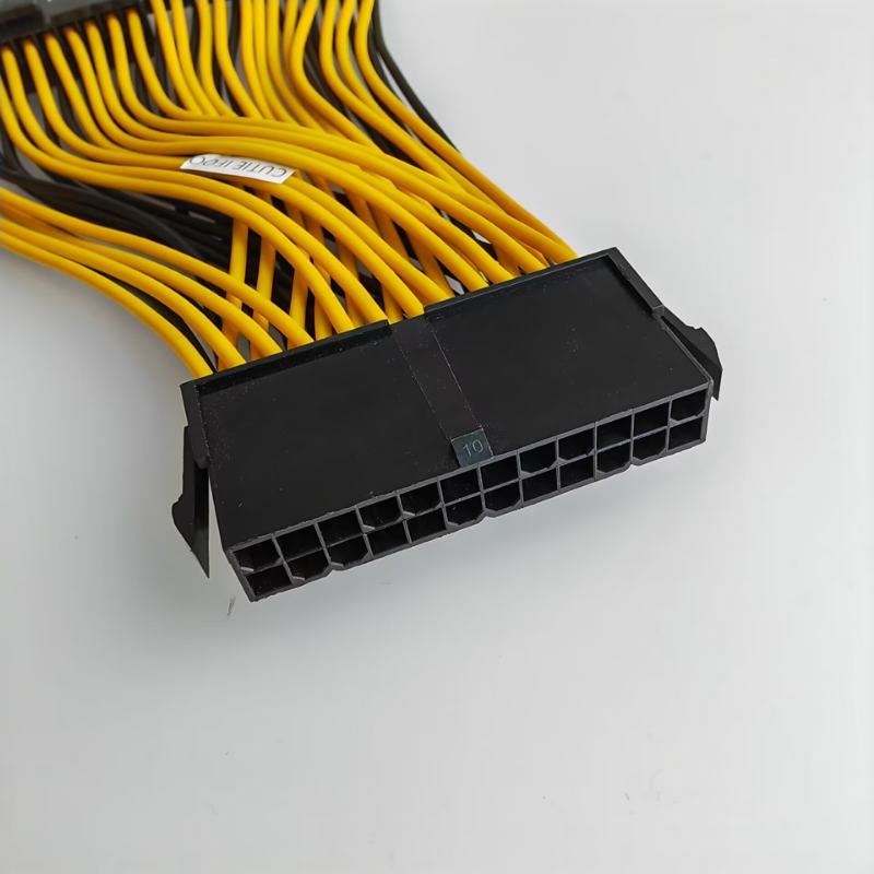 1 bis 2 Port PSU Netzteil 24-Pin Splitter Kabel 24pin 20+4 für Dual ATX Motherboard Buchse auf Stecker Y Adapter Verlängerungskabel – Detail 3