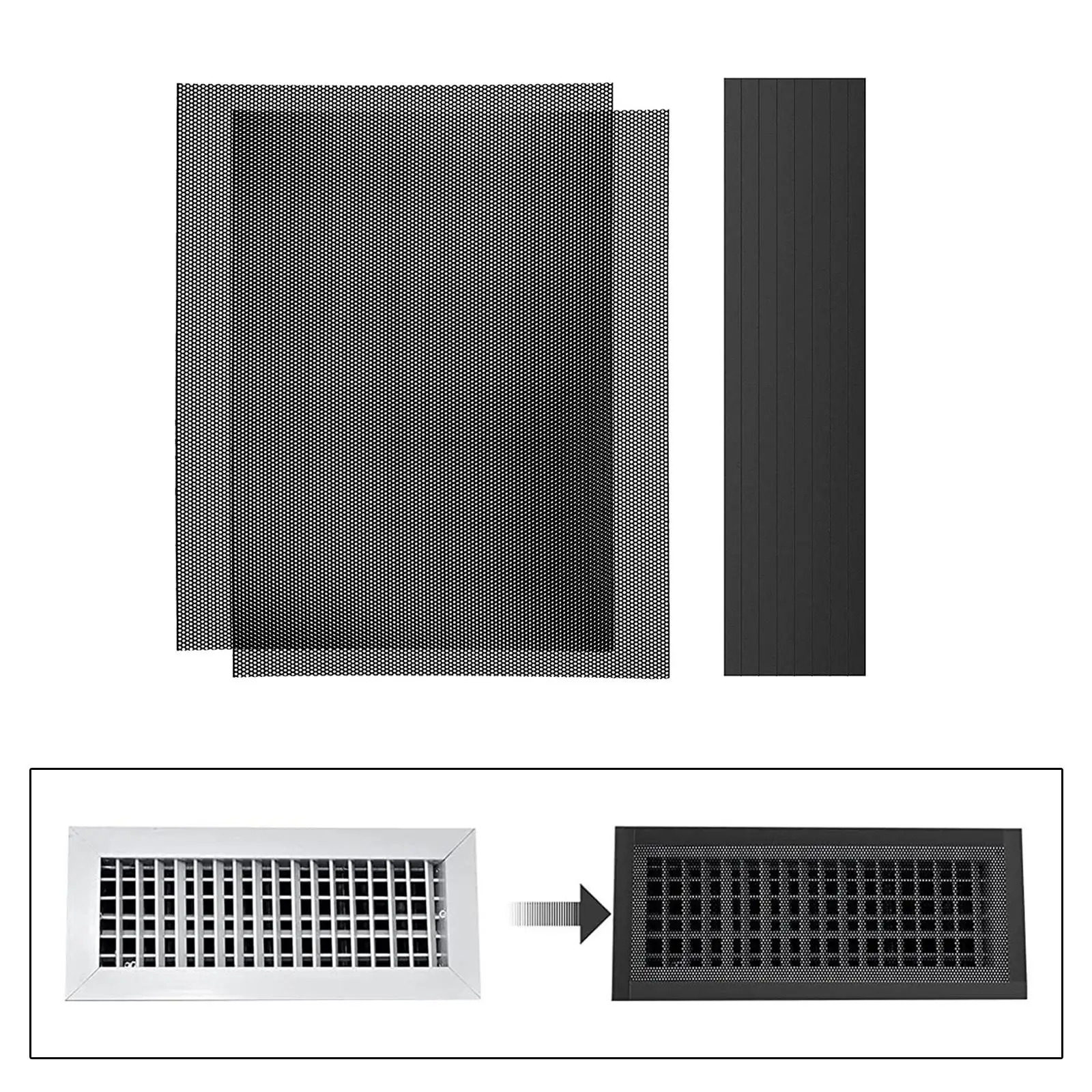 Floor Air Vent Cover PVC Multifunctional Filters Net Air Vent Screen Cover for Home Air Vent Filters Wall Ceiling Floor