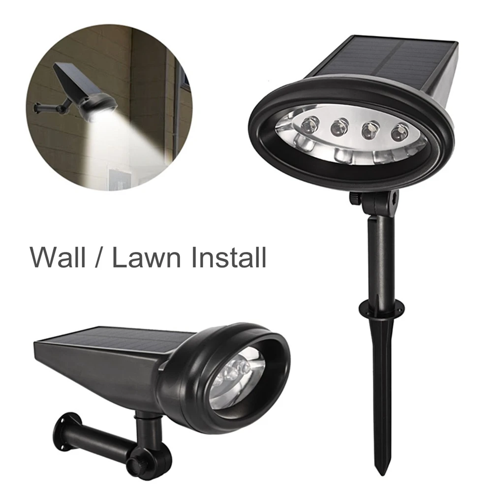Solar Powered 4 LED Lawn Light Outdoor Waterproof Wall Lamp Hallway Porch Fixture 30 watt led flood light