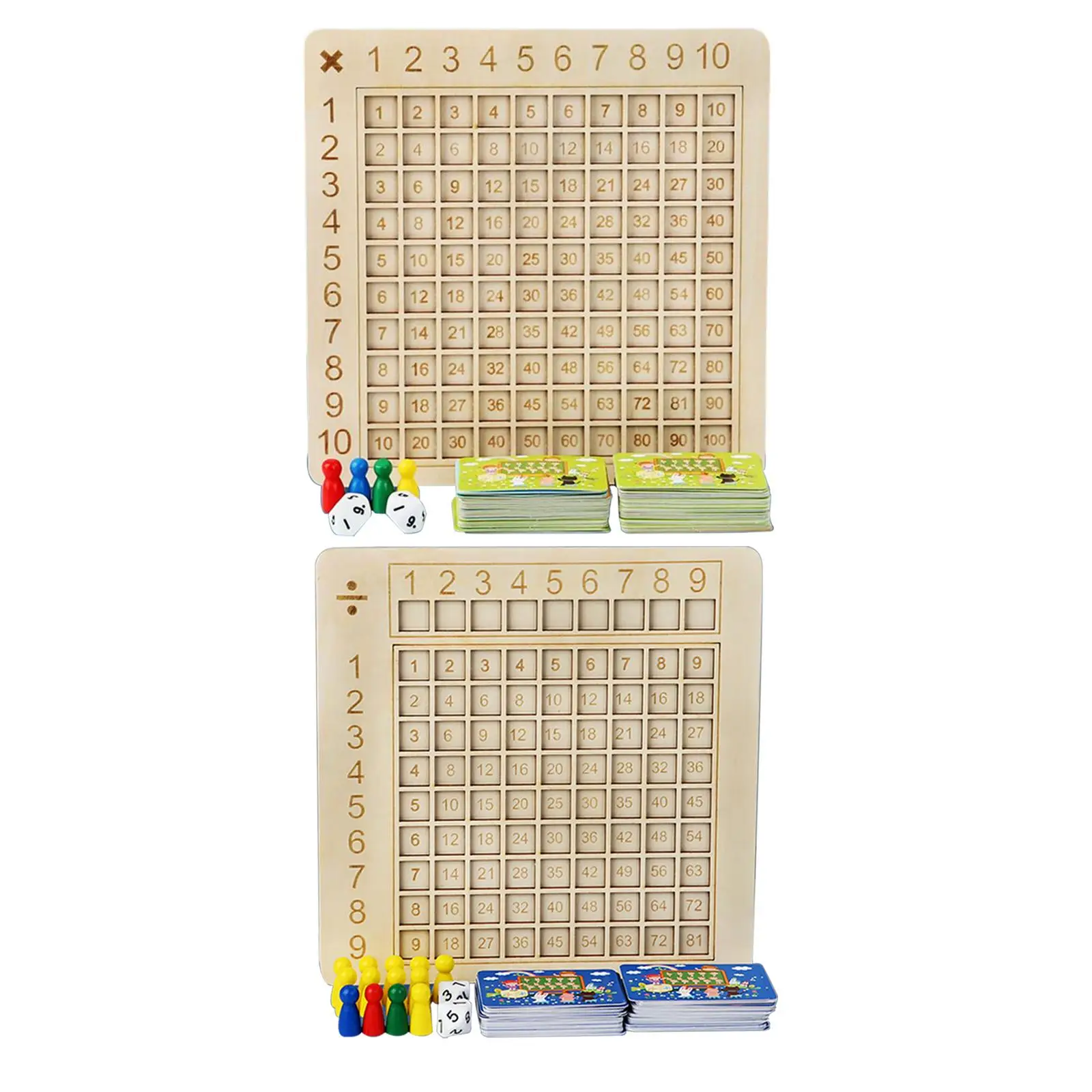 Multiplication Board Montessori Mathematics Teaching Aids for Kids Children