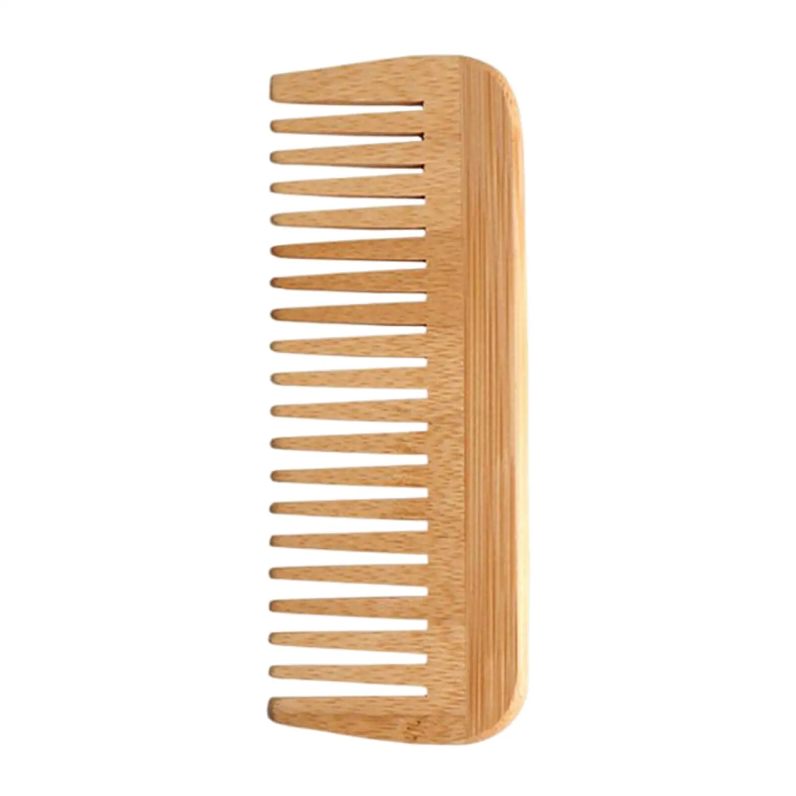 Bamboo Wooden Wide Tooth Hair Comb Hair Detangler Comb for Women Girls