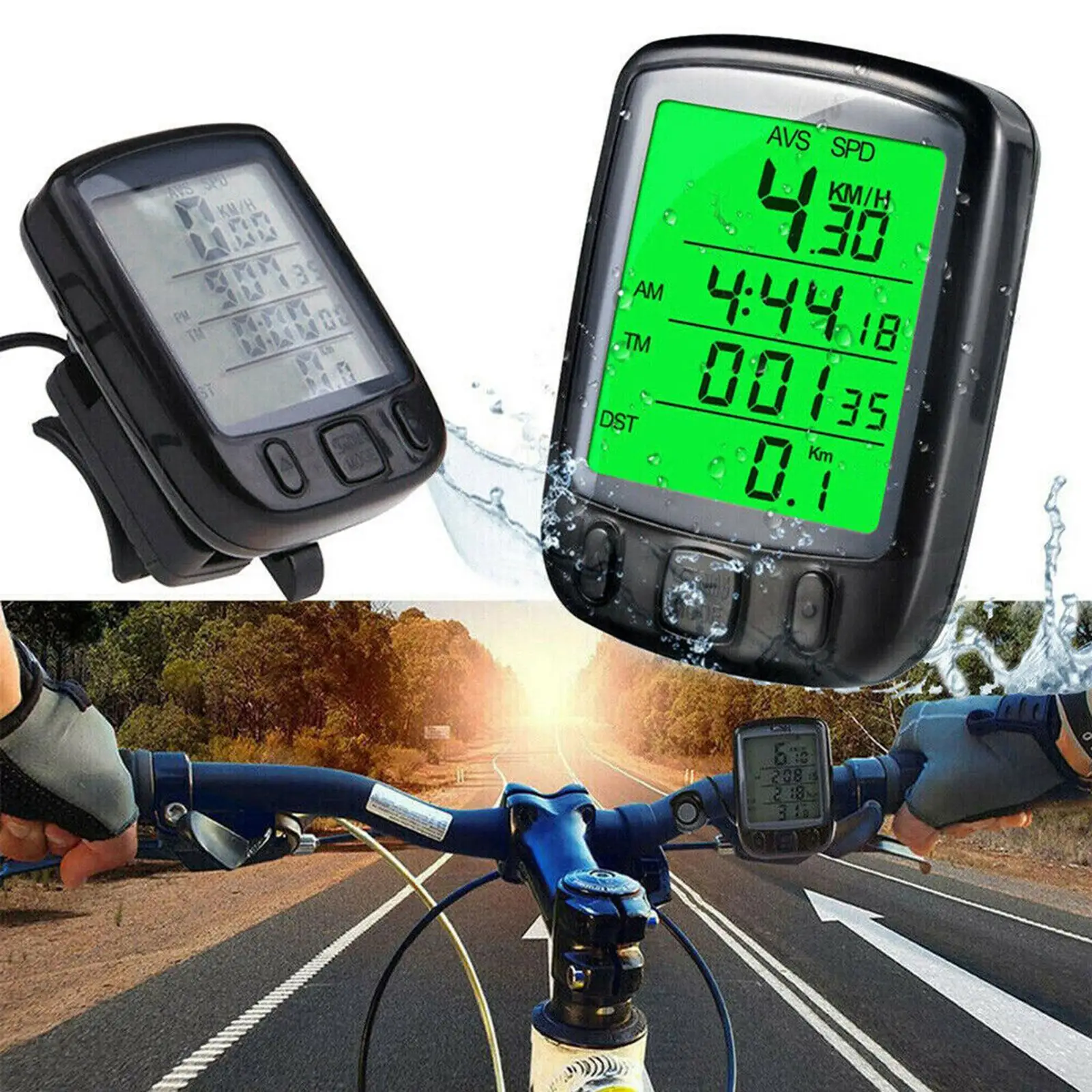 Stopwatch  with Backlight for LCD Digital Bike
