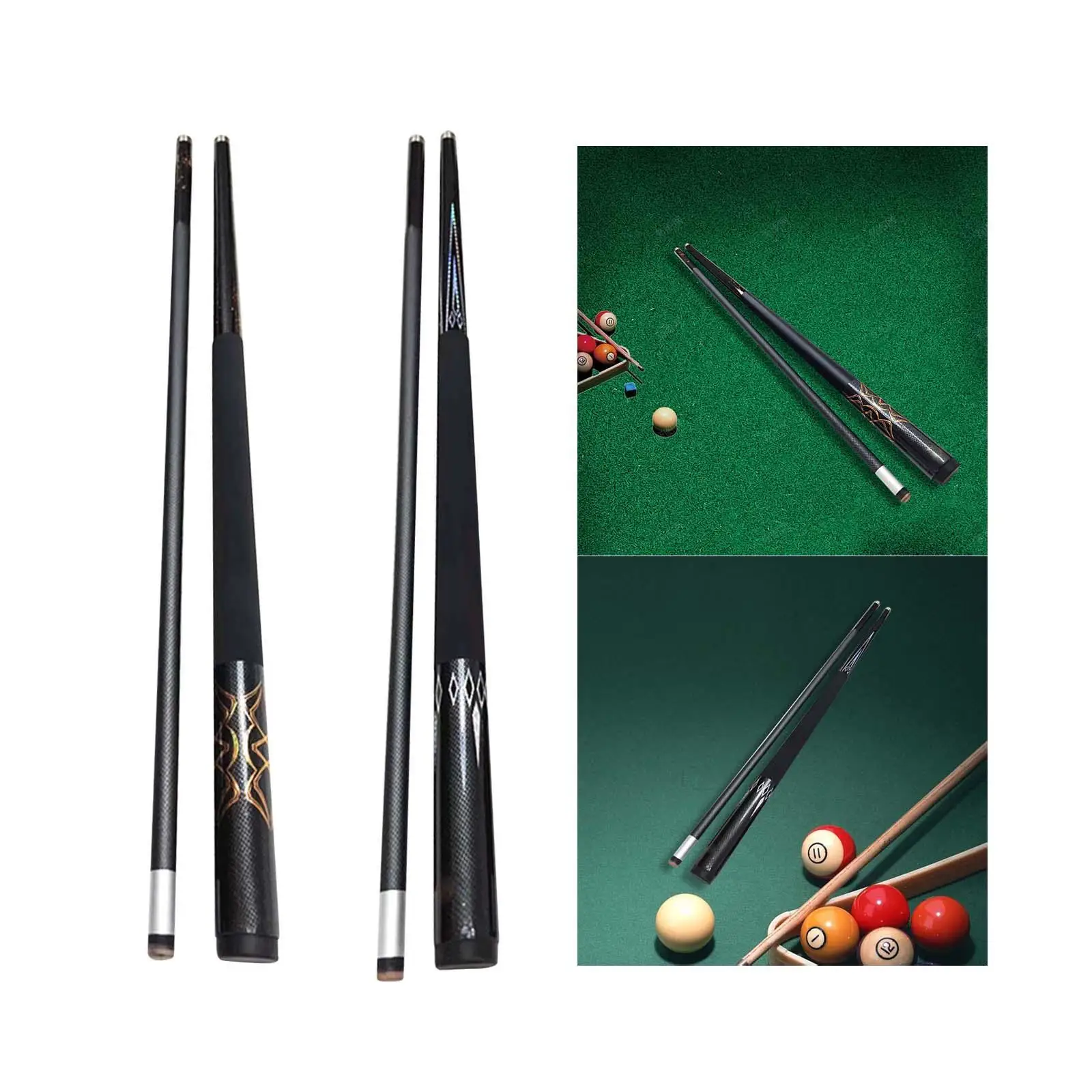 Pool Cue Stick, Silver Ferrule Split 58 inch Billiard Cue Sticks Billiard Pool Stick for Billiard Players Adult Men Women Unisex