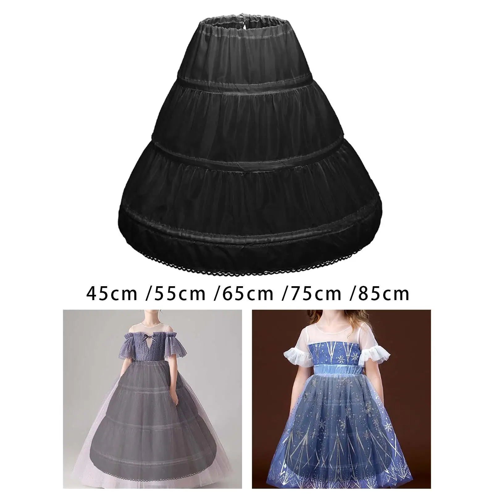 3 Hoop Petticoat Slip Lolita Crinoline Underskirt for Wedding Cosplay Prom