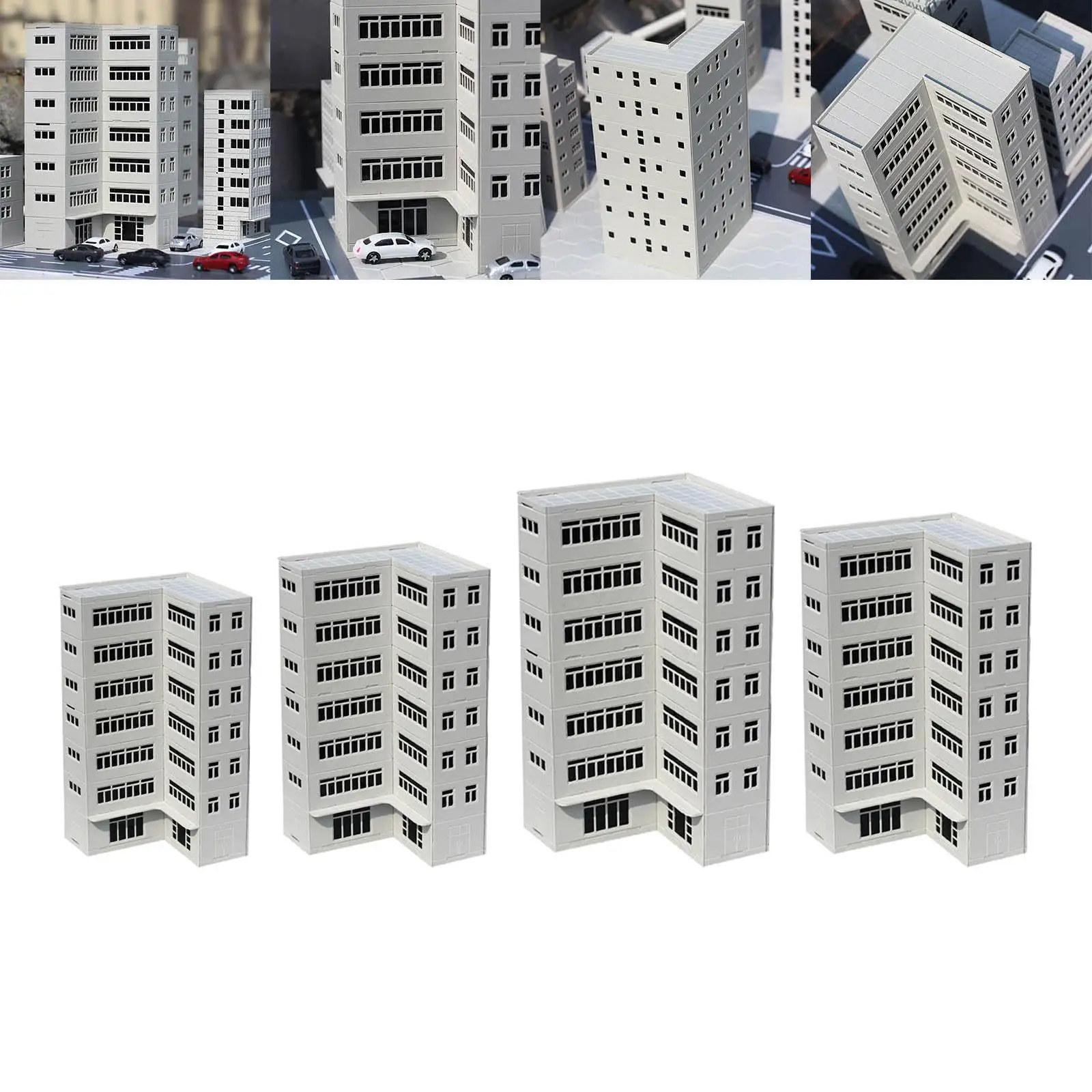  Railway Layout Miniature Architectural Buildings for Decoration Layout