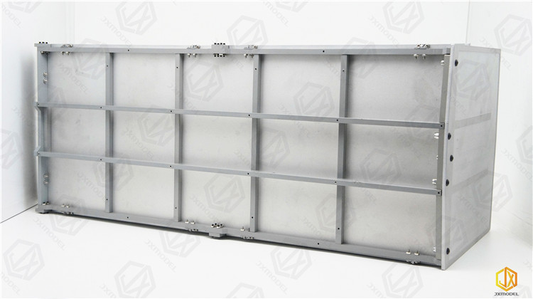 CNC Aluminium Legierung KIT Ausgebrannte Wagen Körper Fracht Box 1/14 Für Tamiya RC Lkw Anhänger Kipper Für Scania MAN F2000 Auto Diy Teile – Detail 9