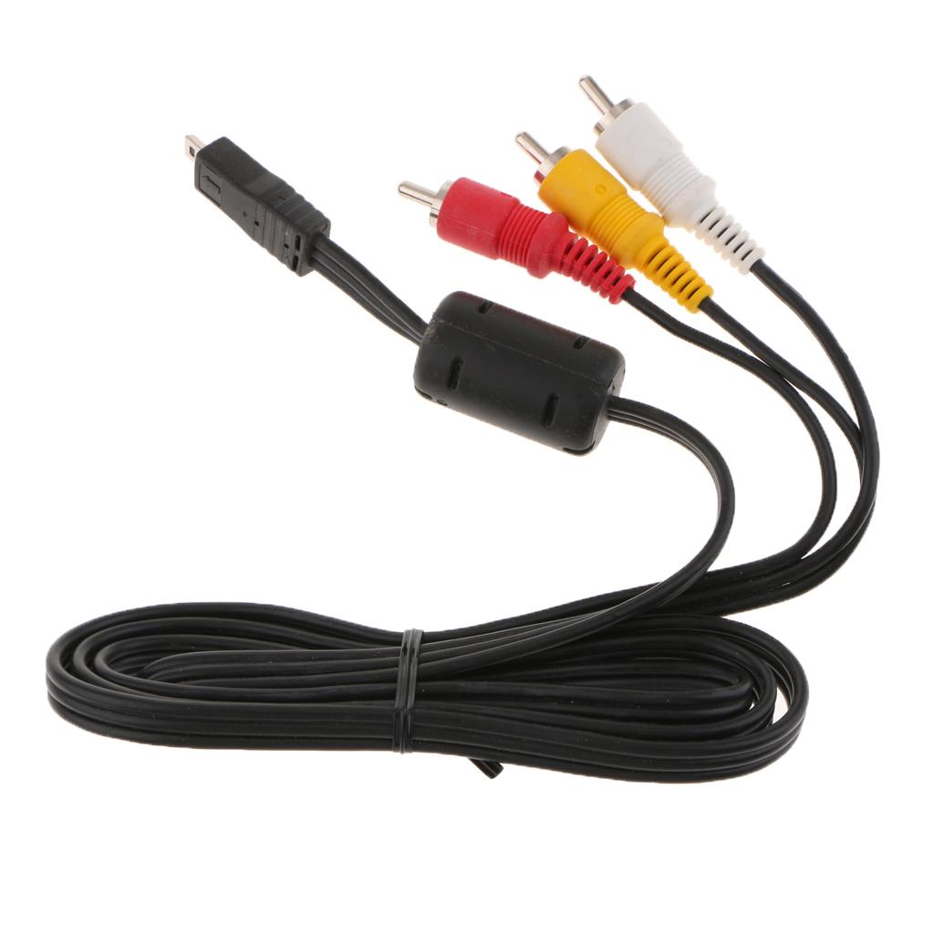 For  Camera AV Cable Audio Video Cord  RCA Adapter 2m/4ft Extra Length