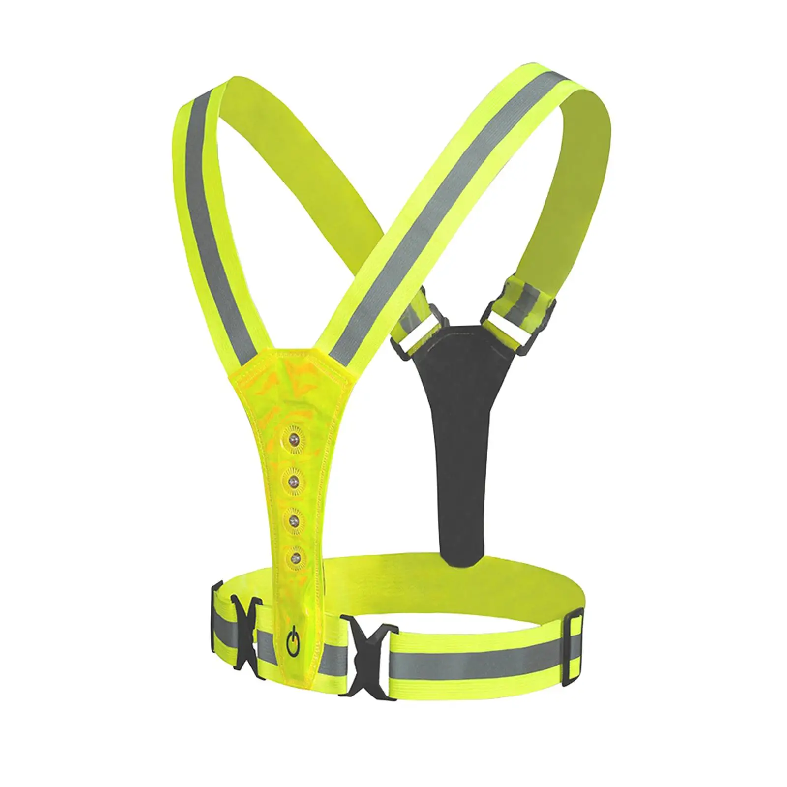 LED Reflective Vest Glowing High Visibility Adjustable Elastic for Runners