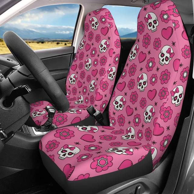 Pink Tie Dye Grunge Abstract Art Car Seat Covers Pair, 2 Front Seat Covers, Car Seat Protector, Car Accessory, order Seat Cover For Car