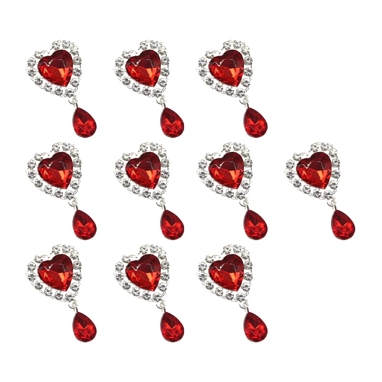 10Pcs Charms Pendants Pendants Embellishments Necklace Craft Supplies Bling Decor Rhinestone Charms for Bouquet Wedding Clothes