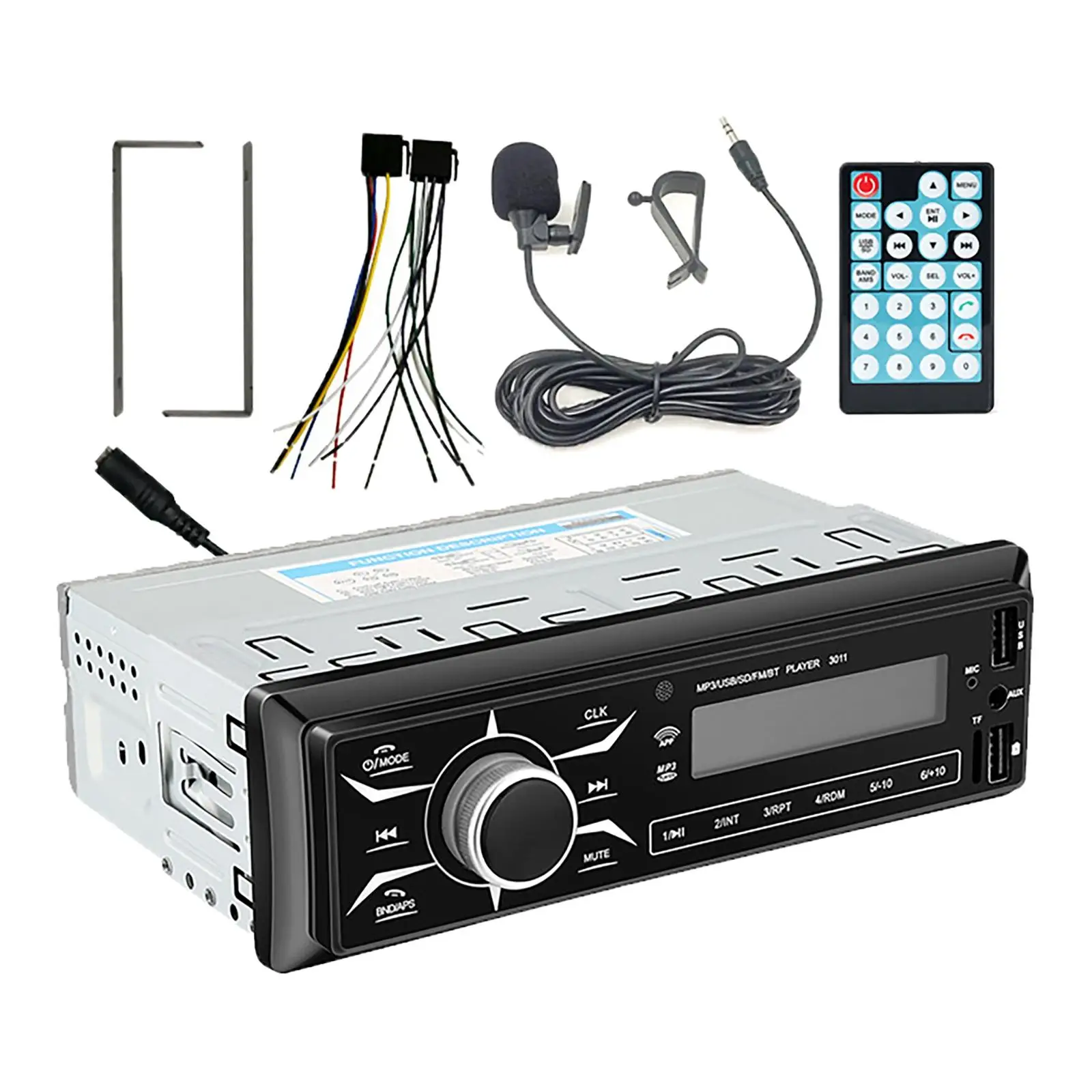 Bluetooth 4.0 Car MP3 Player 12V FM Radio Hands-Free Calling Audio Stereo for Vehicles