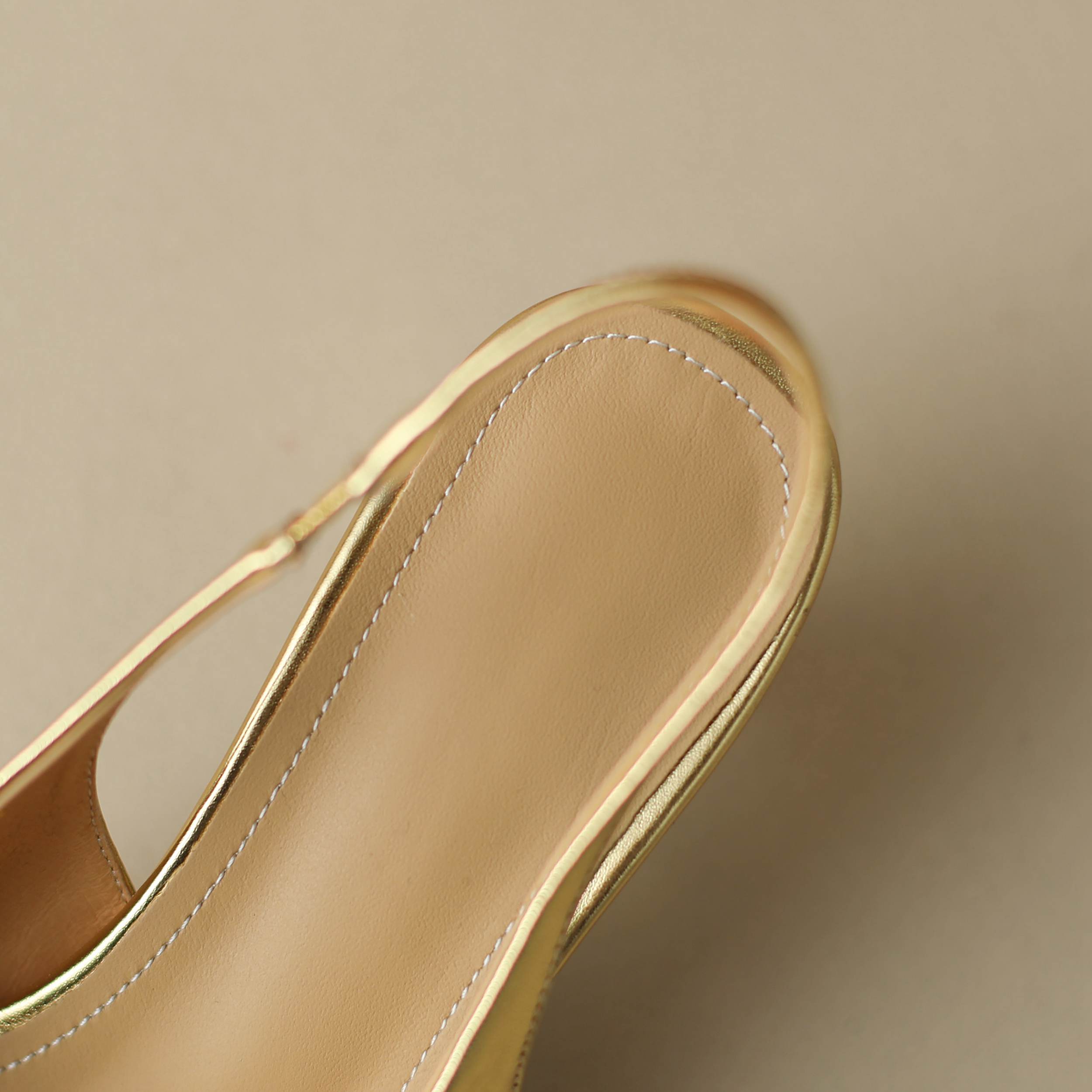 Krazing Pot Cow Leather Slip On Slingback Silver Color Peep Toe Summer Shoes Preppy Style Gorgeous Thin High Heels Sandals Women