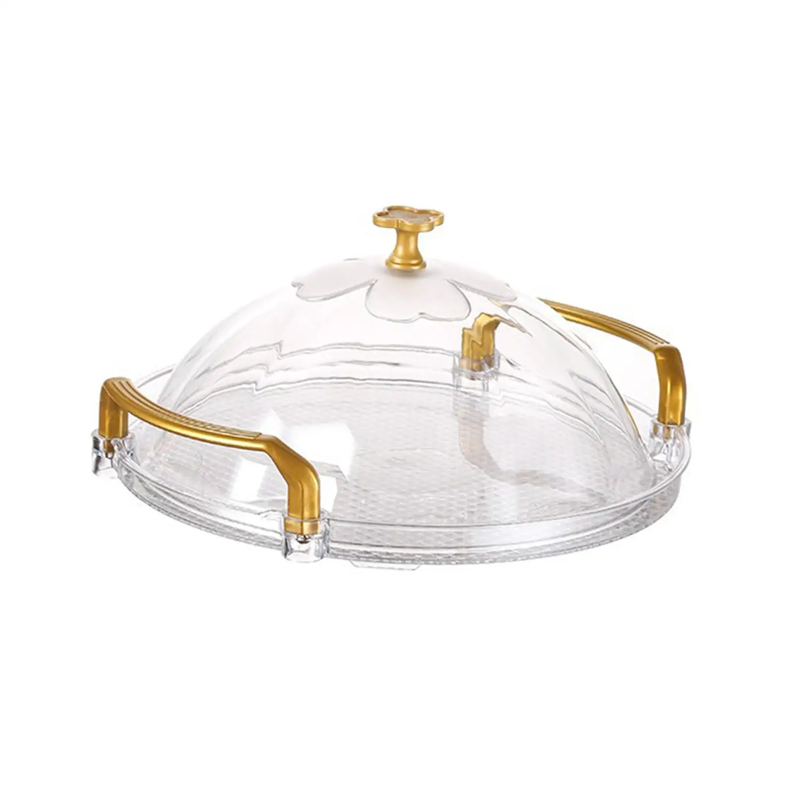 Cake Plate with Dome Serving Tray with Handle for Breakfast Tea Party