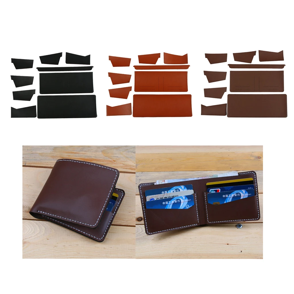 DIY Leather Wallet Kit - to Make Men Bifold Business Leather Wallet ID  Holder Purse Pockets