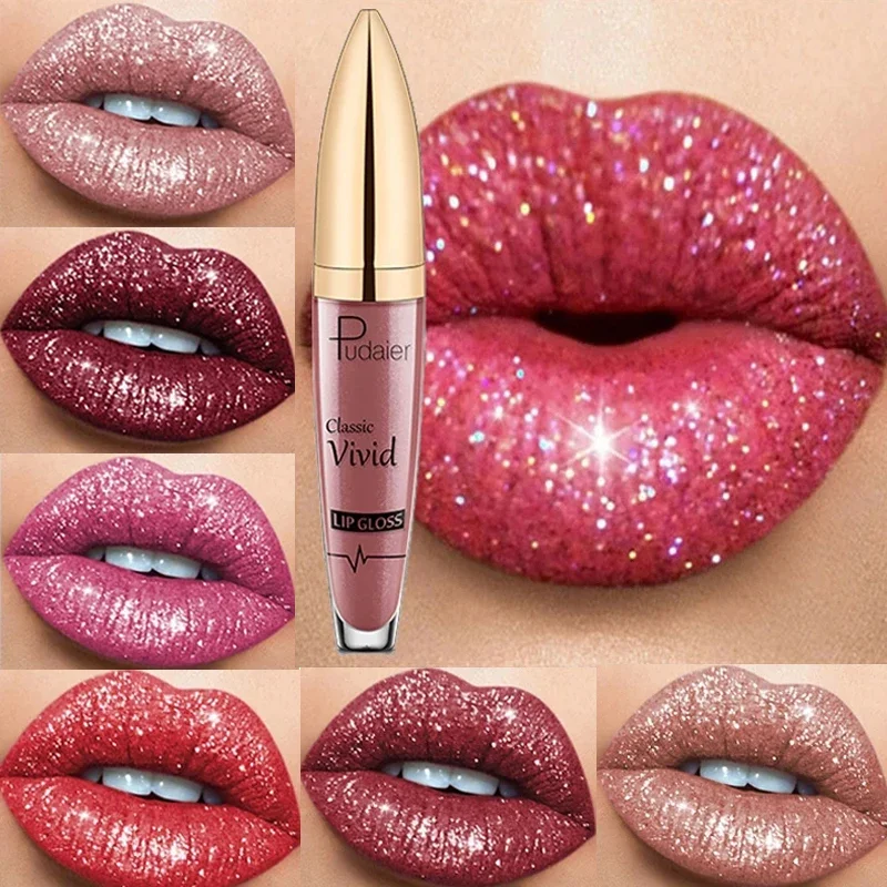 Best of Fashion Matte To Shiny Glitter Liquid Lipstick Shiny Lip Gloss Diamond Waterproof Long Lasting Pearl Lipgloss Women Lip Makeup Reviews & Tips