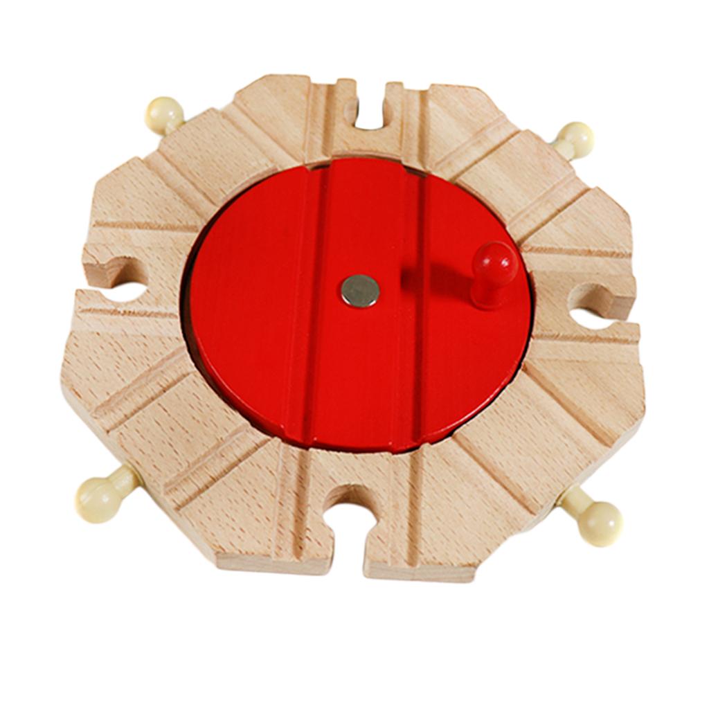 1x Wooden Railway Train Set Track Toy Accessories Kids Toys Turntable