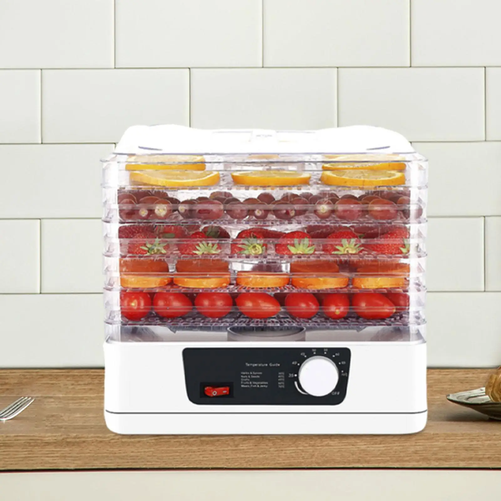 Food Fruit Dryer Machine 5-tray Mute Fruit Dryer for Vegetable Herbs Kitchen