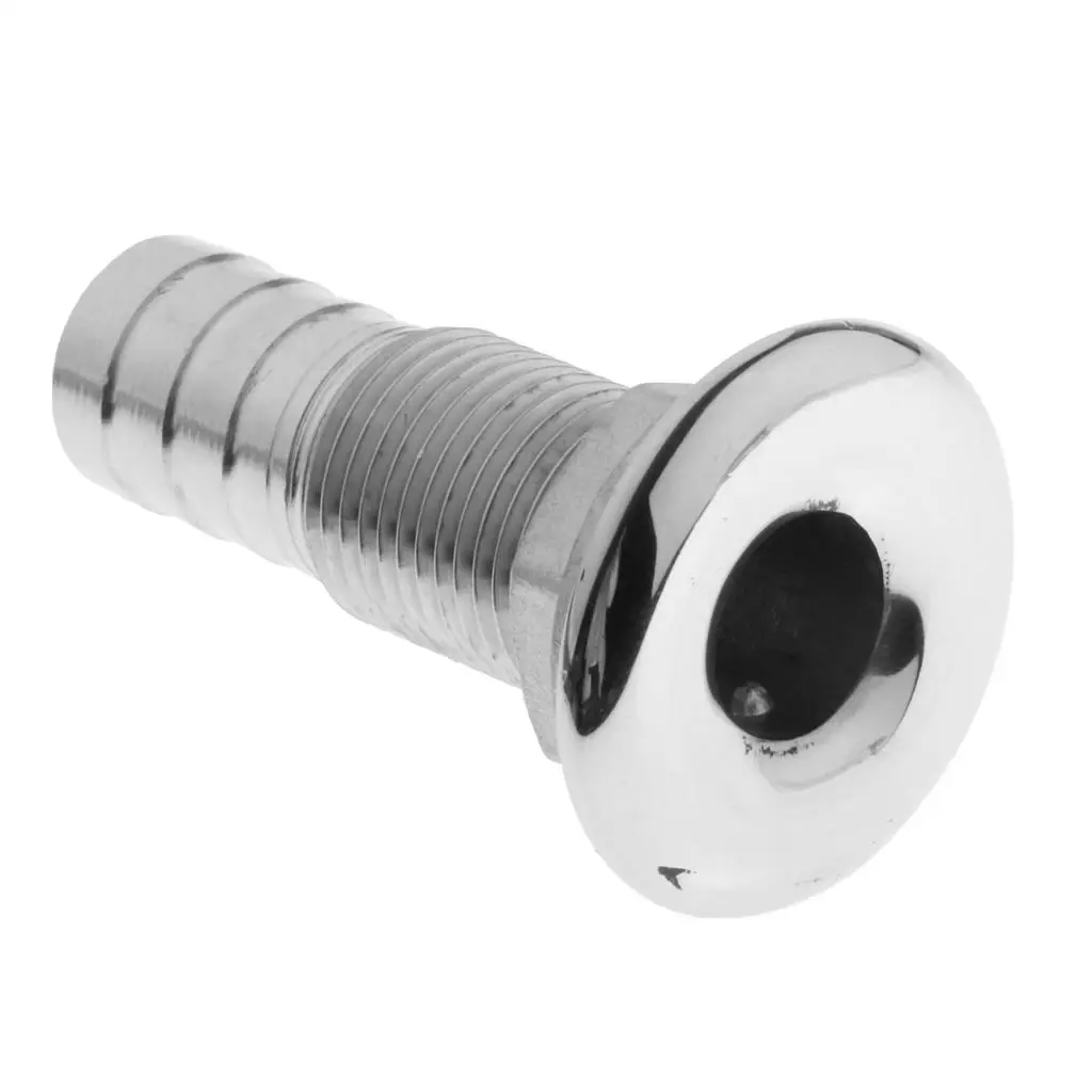 Stainless Boat Thru Hull Fitting Drain Joint for Boat Yacht Accs Parts 1/2
