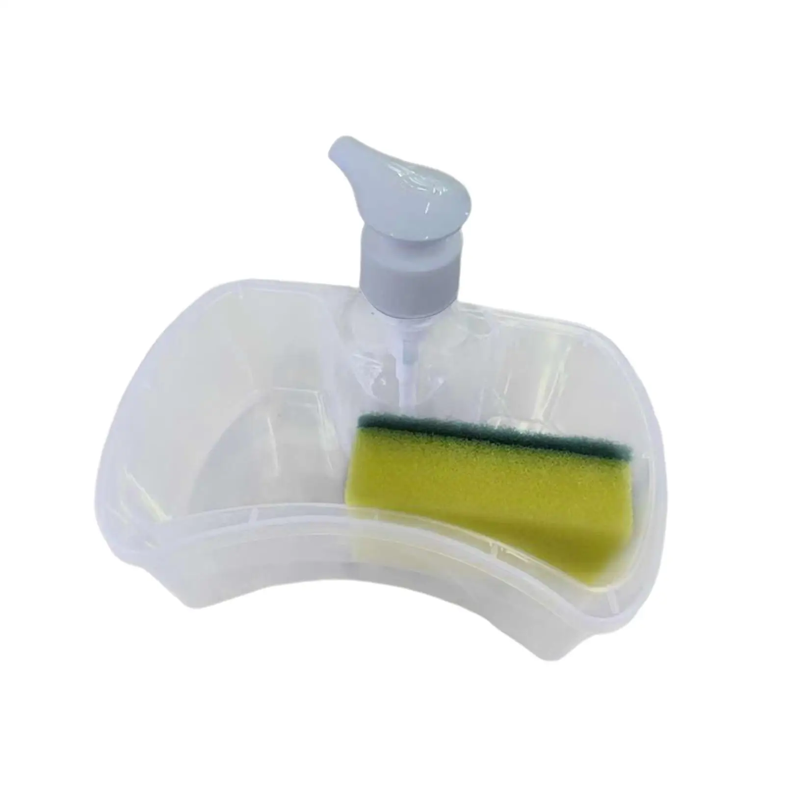 Soap Dispenser And Scrubber Holder Sink Dish Washing Soap Holder Cleaning Liquid