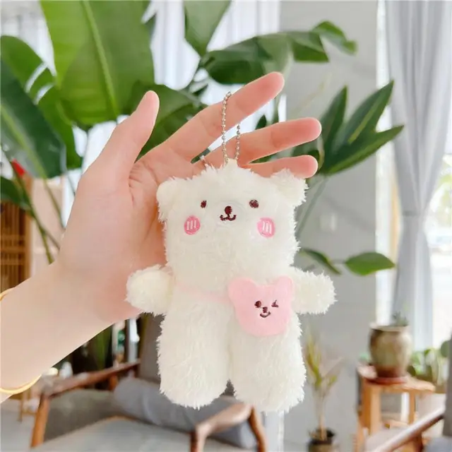 HYDa Keychain Plush Toy Super Soft Cartoon Shape Adorable Appearance Wear  Resistant Non-Fading Easy to Hang Baby Plush Toy Girl Bag Car Key Ring  Pendant Home Supplies 