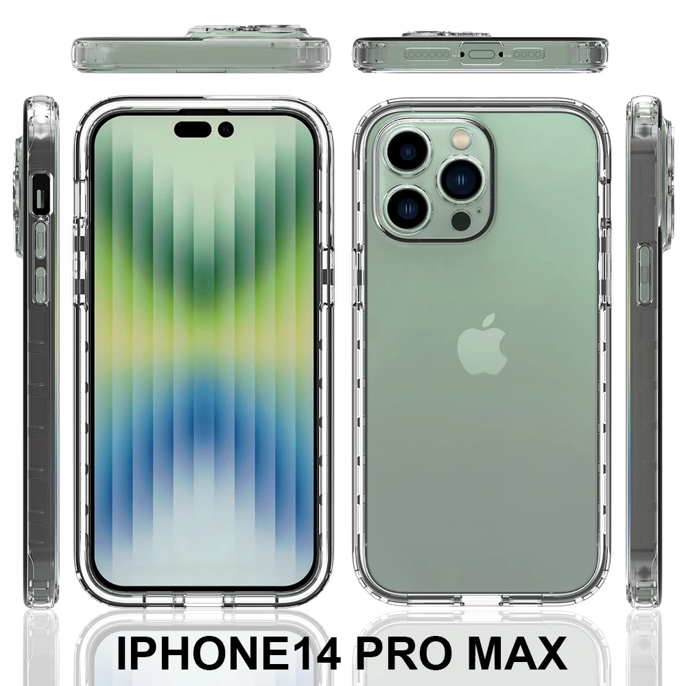 Body Case for Apple iPhone 14 Pro Max iPhone 13 Pro Max Mini Rugged Shockproof Clear Bumper Cover- S6d86e30cbfb248d19461eea61bfed19eL