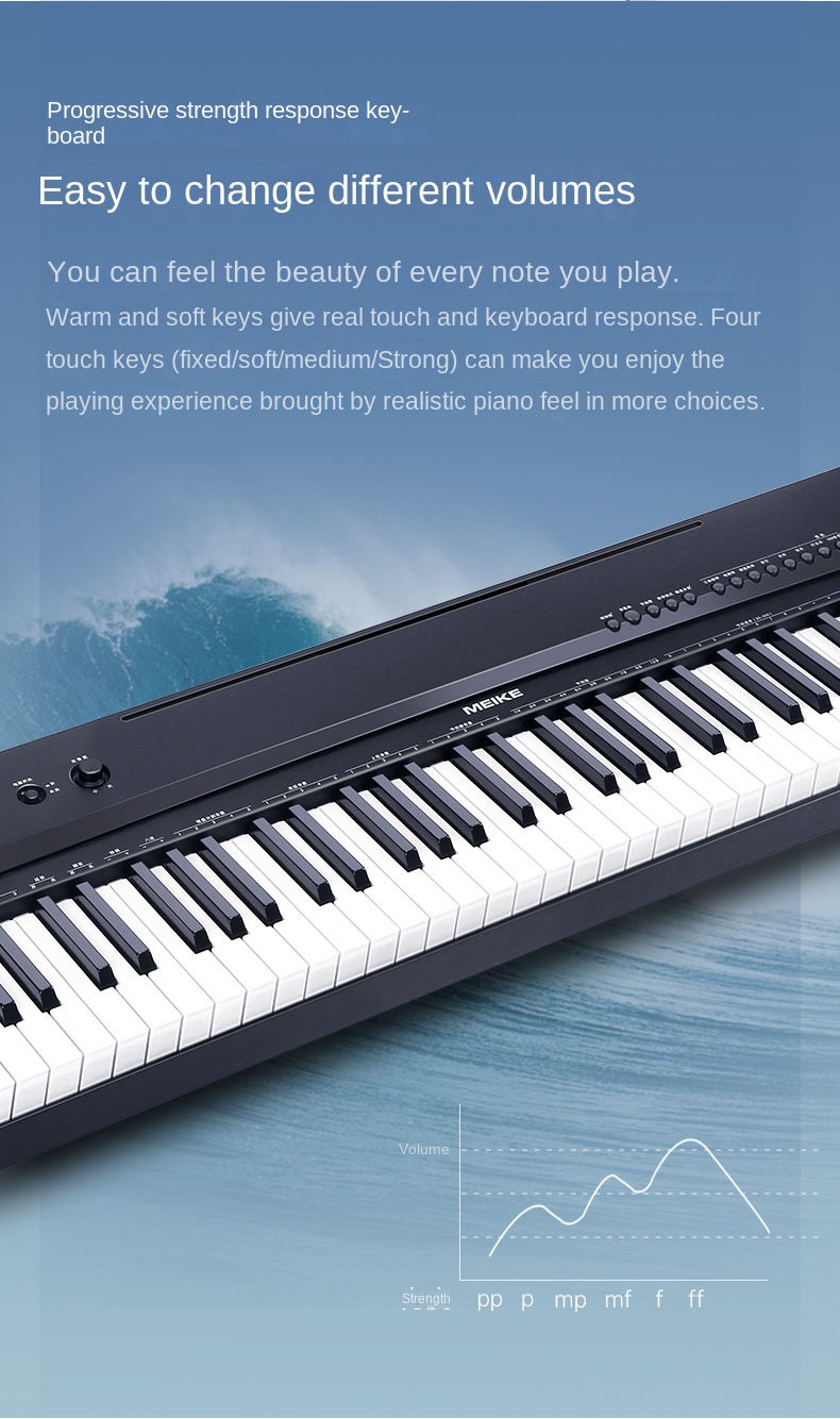 Title 13, Tragbares E-Piano mit 88 Tasten, professionell,...