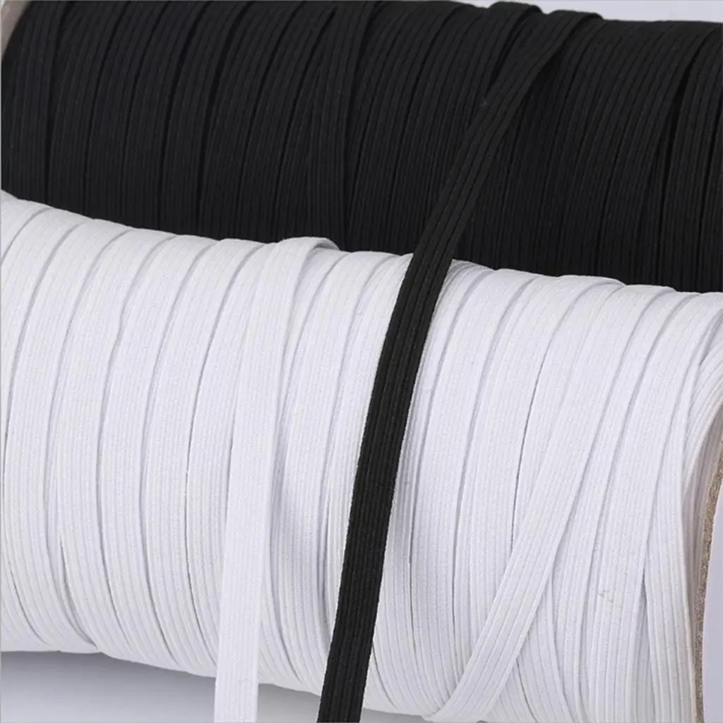 3 Elastic String .19 Inch Flat Elastic Band Heavy Stretch High Elasticity Knit Band for DIY Sewing Craft, , Cuff